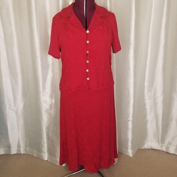 Studio 1940 Vintage 90's Dress 2PC Set (Size 18/20 - Picture 1 of 10